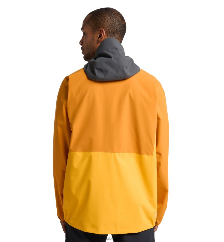 Sunny Yellow/Desert Yellow Men Haglofs Sparv Proof Jacket Tops ZXT0L114