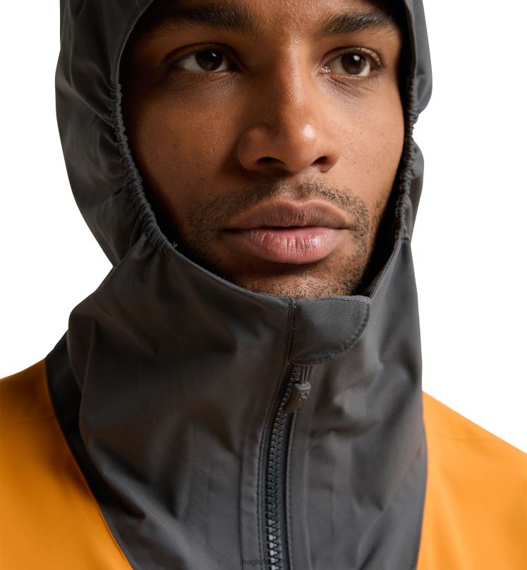 Sunny Yellow/Desert Yellow Men Haglofs Sparv Proof Jacket Tops ZXT0L114