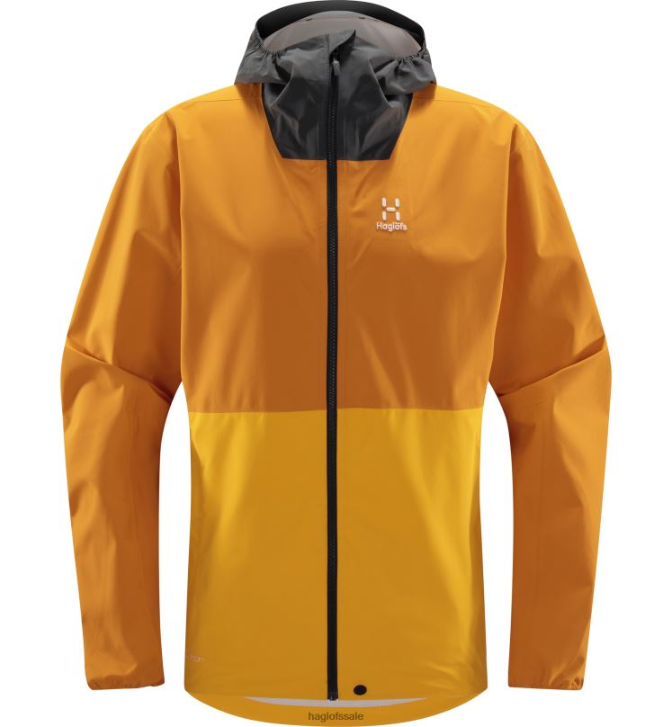 Sunny Yellow/Desert Yellow Men Haglofs Sparv Proof Jacket Tops ZXT0L114