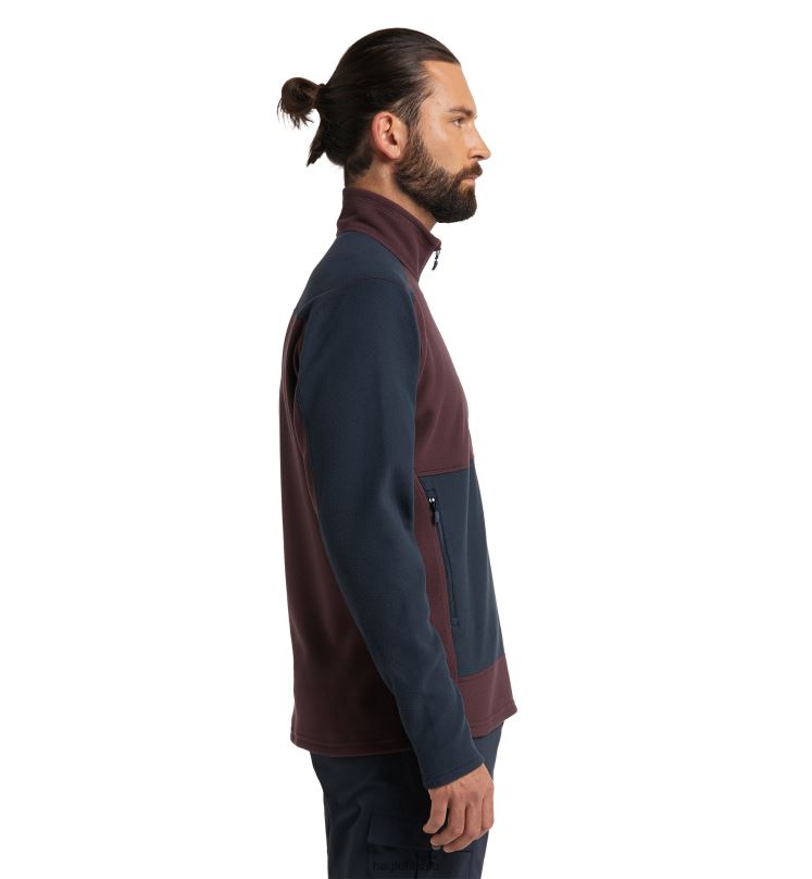 Tarn Blue/Burgundy Brown Men Haglofs Buteo Mid Jacket Tops ZXT0L207