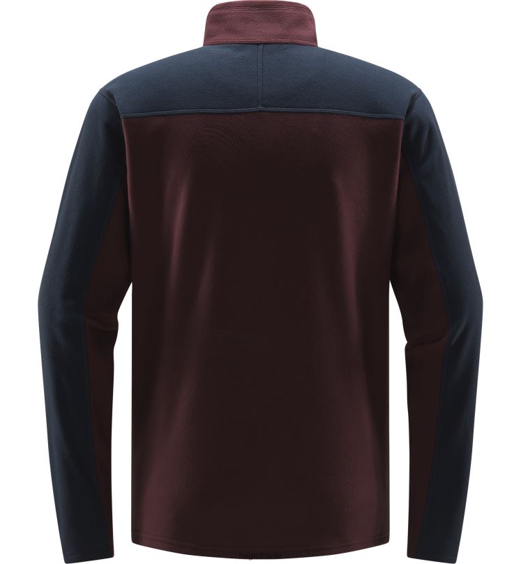 Tarn Blue/Burgundy Brown Men Haglofs Buteo Mid Jacket Tops ZXT0L207