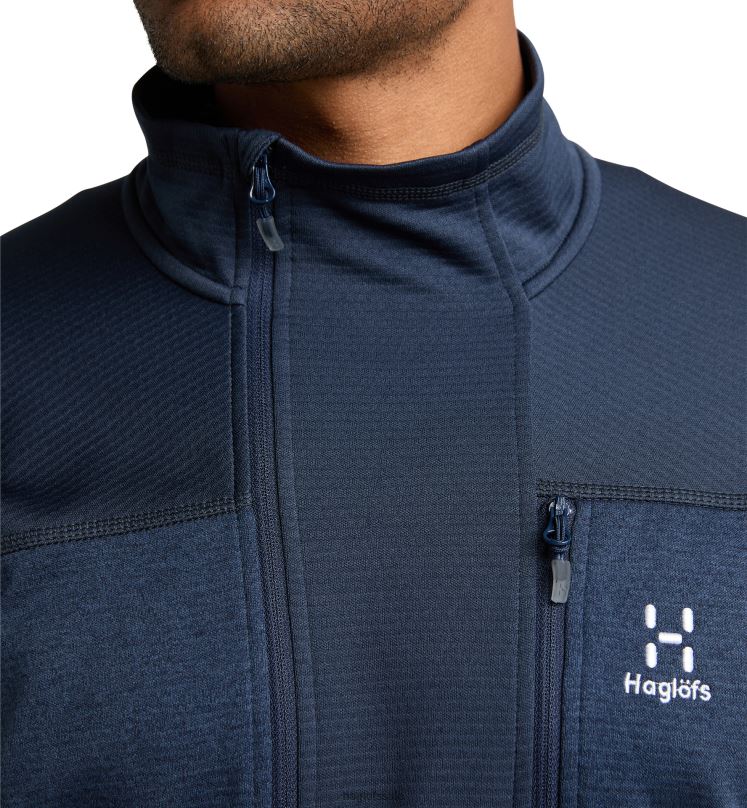 Tarn Blue Men Haglofs ROC Flash Mid Halfzip Tops ZXT0L101