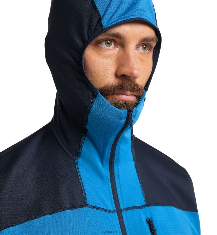 Tarn Blue/Nordic Blue Men Haglofs L.I.M Mid Fast Hood Tops ZXT0L73
