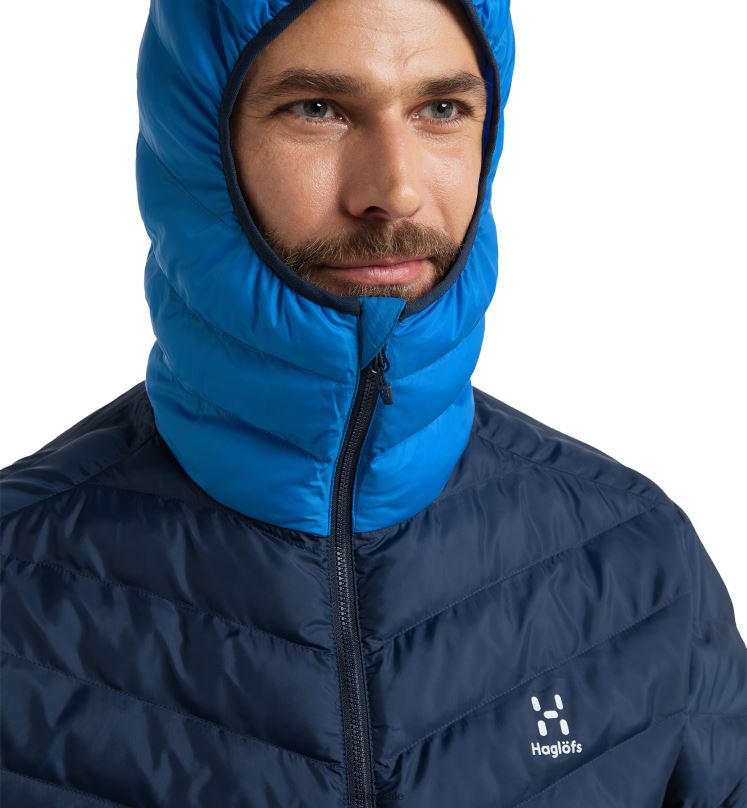 Tarn Blue/Nordic Blue Men Haglofs Sarna Mimic Hood Tops ZXT0L183