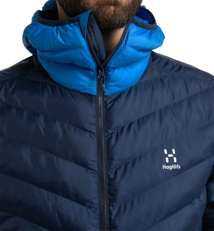 Tarn Blue/Nordic Blue Men Haglofs Sarna Mimic Hood Tops ZXT0L183
