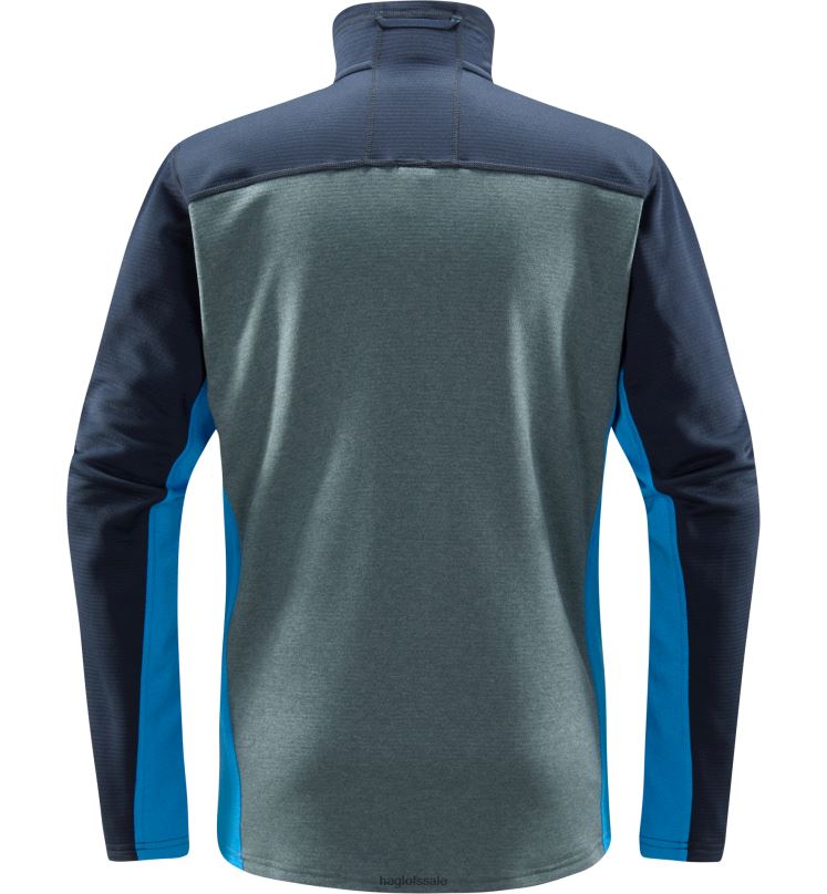 Tarn Blue/Steel Blue Men Haglofs ROC Flash Mid Halfzip Tops ZXT0L102