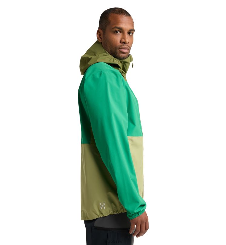 Thyme Green/Jelly Green Men Haglofs Sparv Proof Jacket Tops ZXT0L166