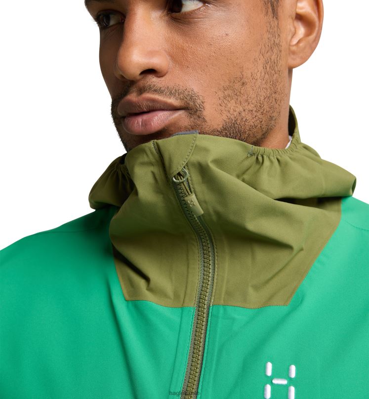 Thyme Green/Jelly Green Men Haglofs Sparv Proof Jacket Tops ZXT0L166