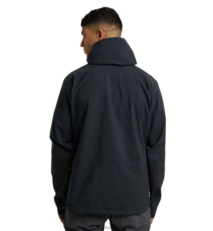 True Black Men Haglofs ROC Mono Proof Jacket Tops ZXT0L121