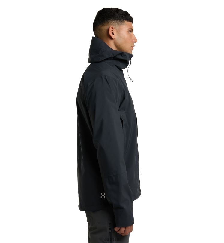 True Black Men Haglofs ROC Mono Proof Jacket Tops ZXT0L121
