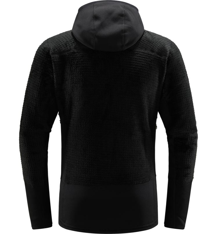 True Black Men Haglofs ROC Spitz Mid Hood Tops ZXT0L93