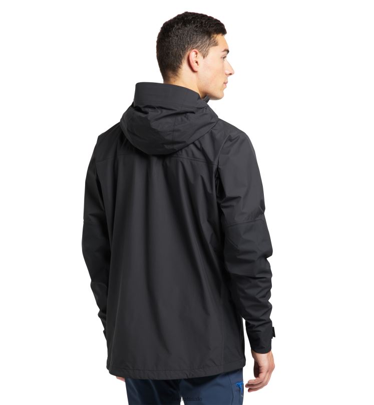 True Black Men Haglofs Roc Sheer GTX Jacket Tops ZXT0L10