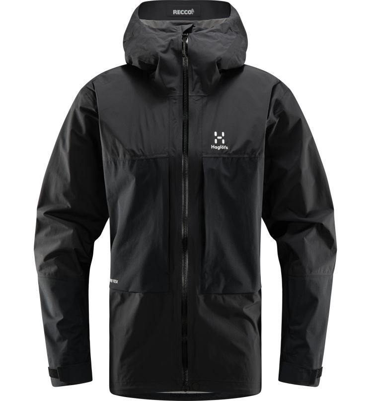 True Black Men Haglofs Roc Sheer GTX Jacket Tops ZXT0L10