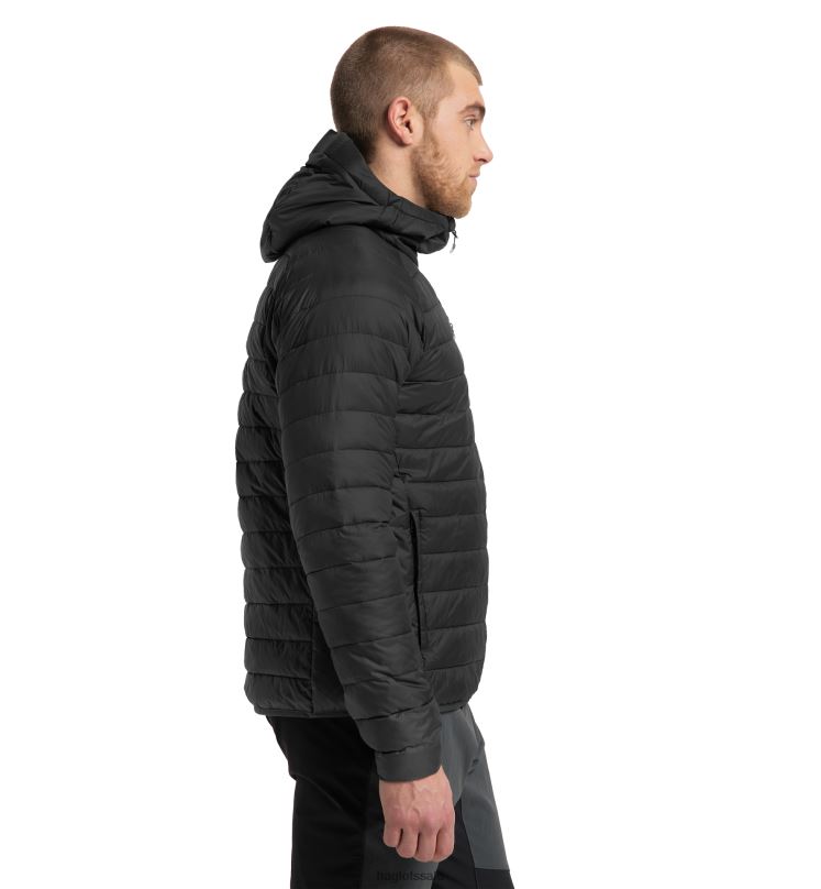 True Black Solid Men Haglofs Spire Mimic Hood Tops ZXT0L194