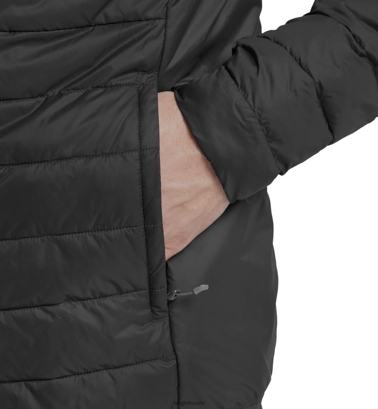 True Black Solid Men Haglofs Spire Mimic Hood Tops ZXT0L194