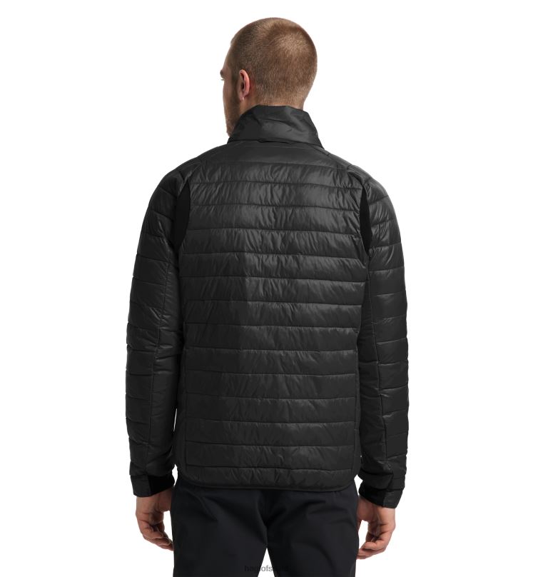 True Black Solid Men Haglofs Spire Mimic Jacket Tops ZXT0L193