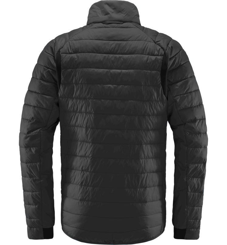 True Black Solid Men Haglofs Spire Mimic Jacket Tops ZXT0L193