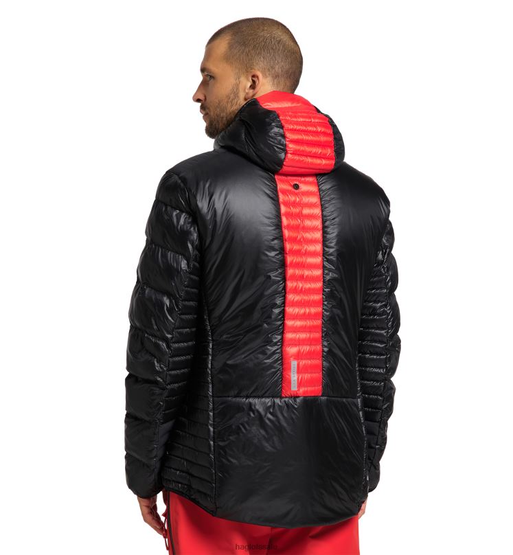 True Black/Zenith Red Men Haglofs L.I.M ZT Down Jacket Tops ZXT0L64