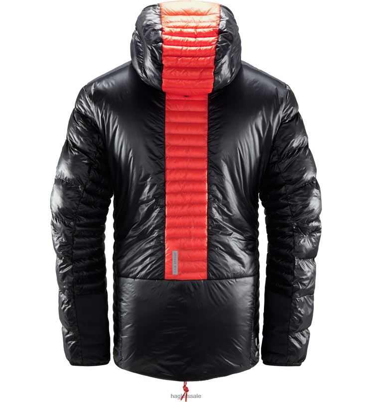 True Black/Zenith Red Men Haglofs L.I.M ZT Down Jacket Tops ZXT0L64
