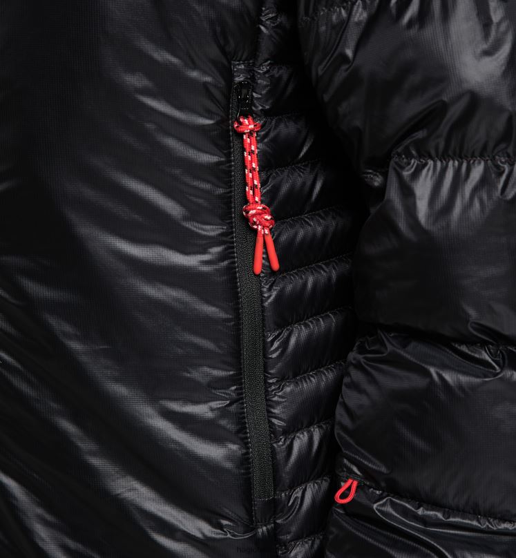 True Black/Zenith Red Men Haglofs L.I.M ZT Down Jacket Tops ZXT0L64