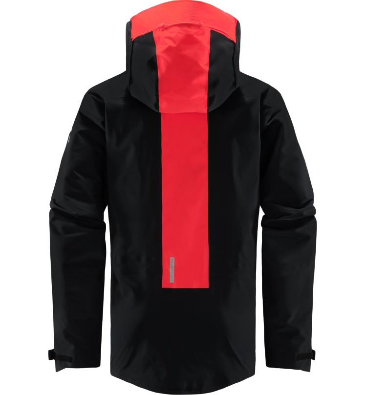 True Black/Zenith Red Men Haglofs L.I.M ZT Mountain GTX PRO Jacket Tops ZXT0L140
