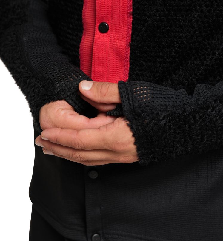 True Black/Zenith Red Men Haglofs L.I.M ZT Sync 2 Mid Jacket Tops ZXT0L63