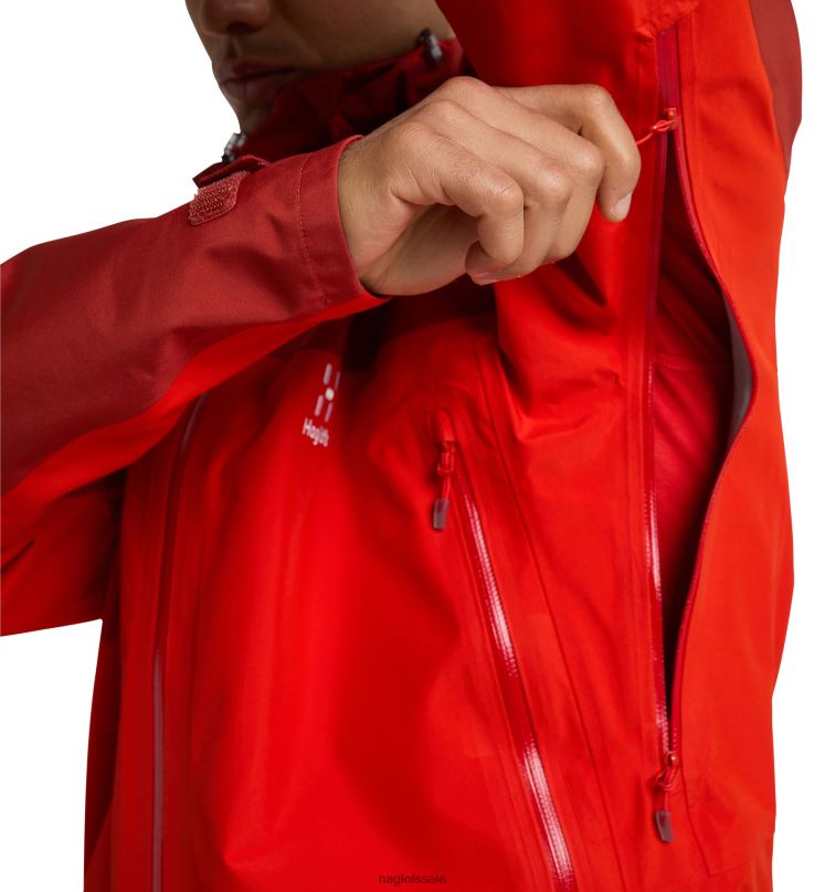 Zenith Red/Corrosion Men Haglofs ROC Flash GTX Jacket Tops ZXT0L99