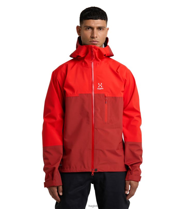 Zenith Red/Corrosion Men Haglofs ROC Sloper Proof Jacket Tops ZXT0L134