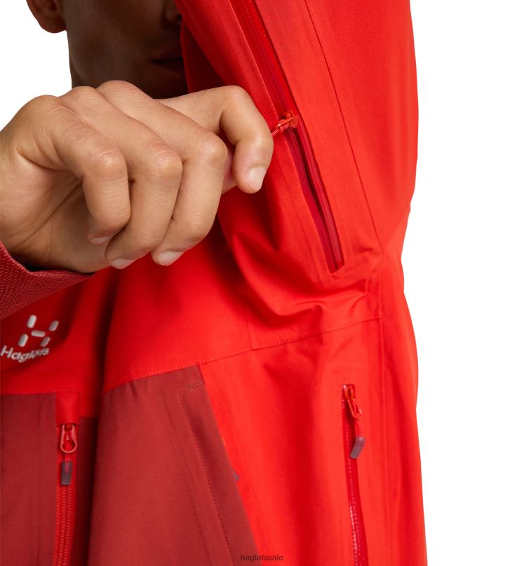 Zenith Red/Corrosion Men Haglofs ROC Sloper Proof Jacket Tops ZXT0L134