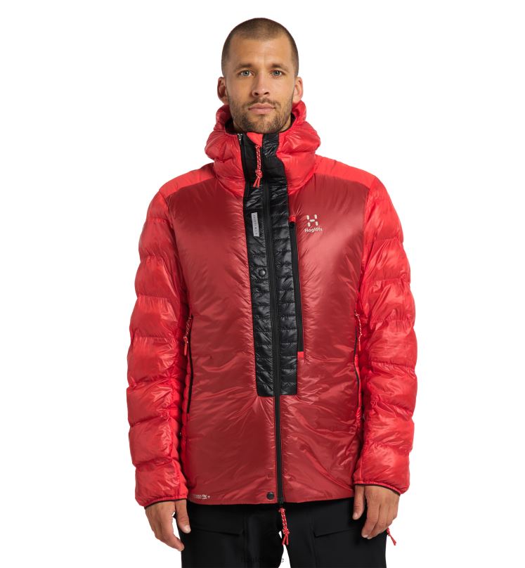 Zenith Red/True Black Men Haglofs L.I.M ZT Down Jacket Tops ZXT0L65
