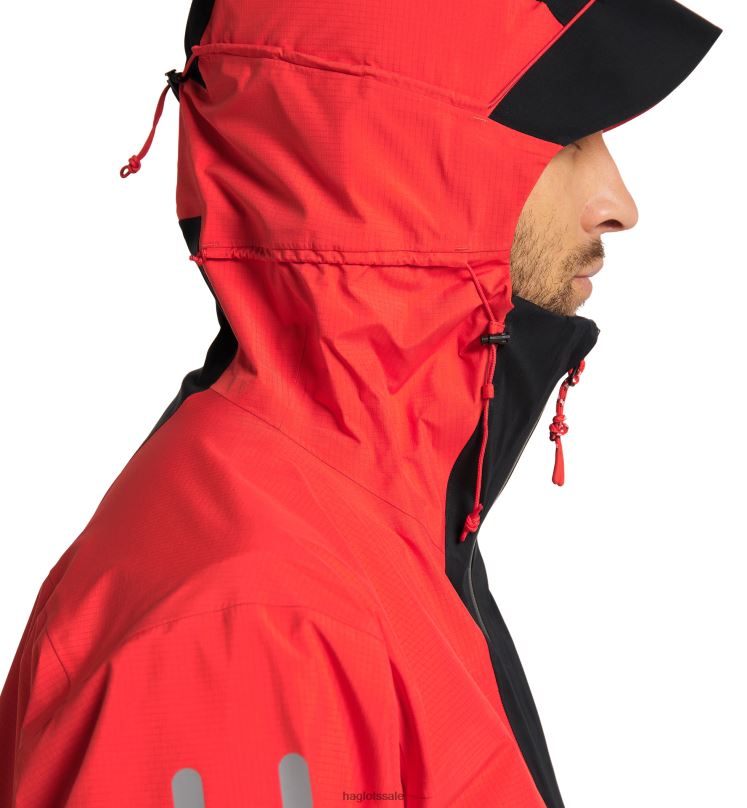 Zenith Red/True Black Men Haglofs L.I.M ZT Trek GTX PRO Jacket Tops ZXT0L139