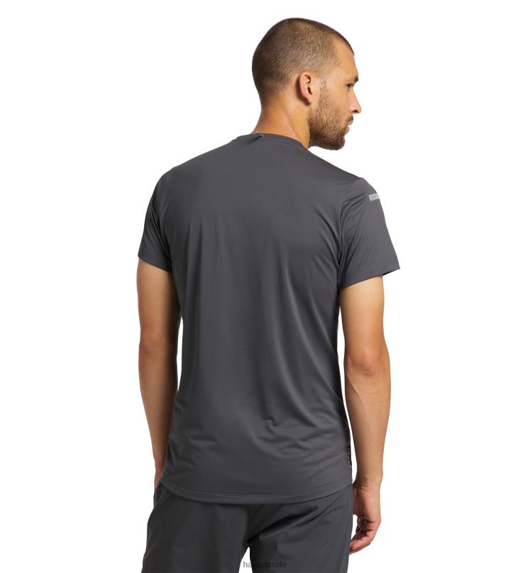 Concrete/Magnetite Men Haglofs L.I.M Tech Tee Tops ZXT0L271