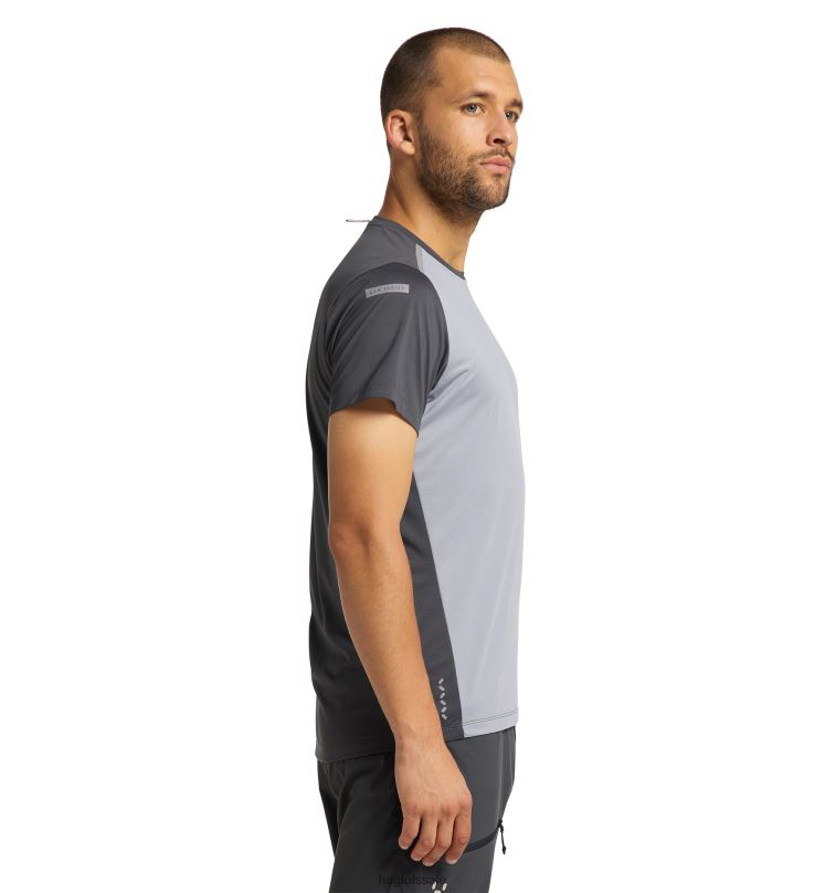 Concrete/Magnetite Men Haglofs L.I.M Tech Tee Tops ZXT0L271
