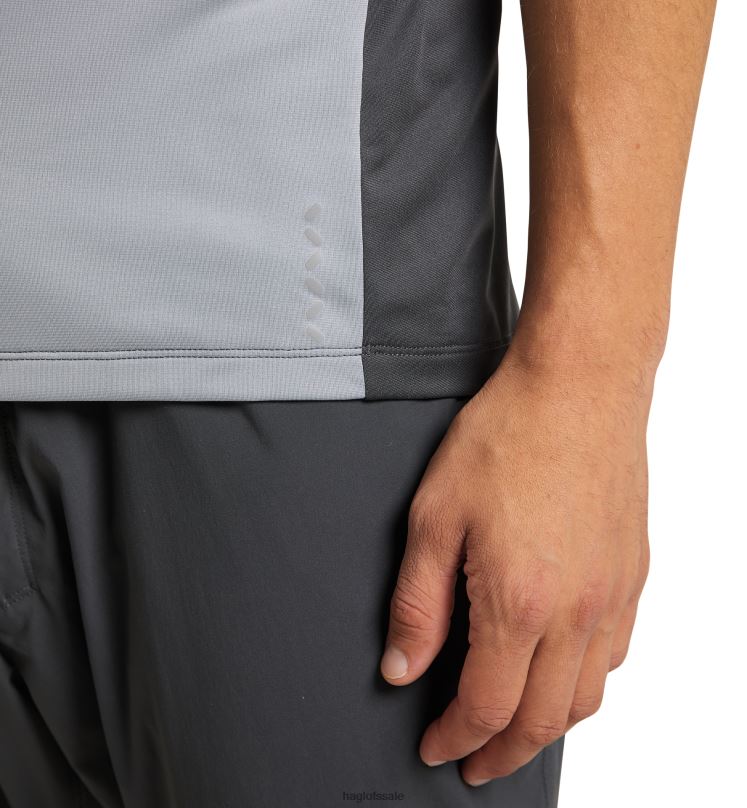 Concrete/Magnetite Men Haglofs L.I.M Tech Tee Tops ZXT0L271