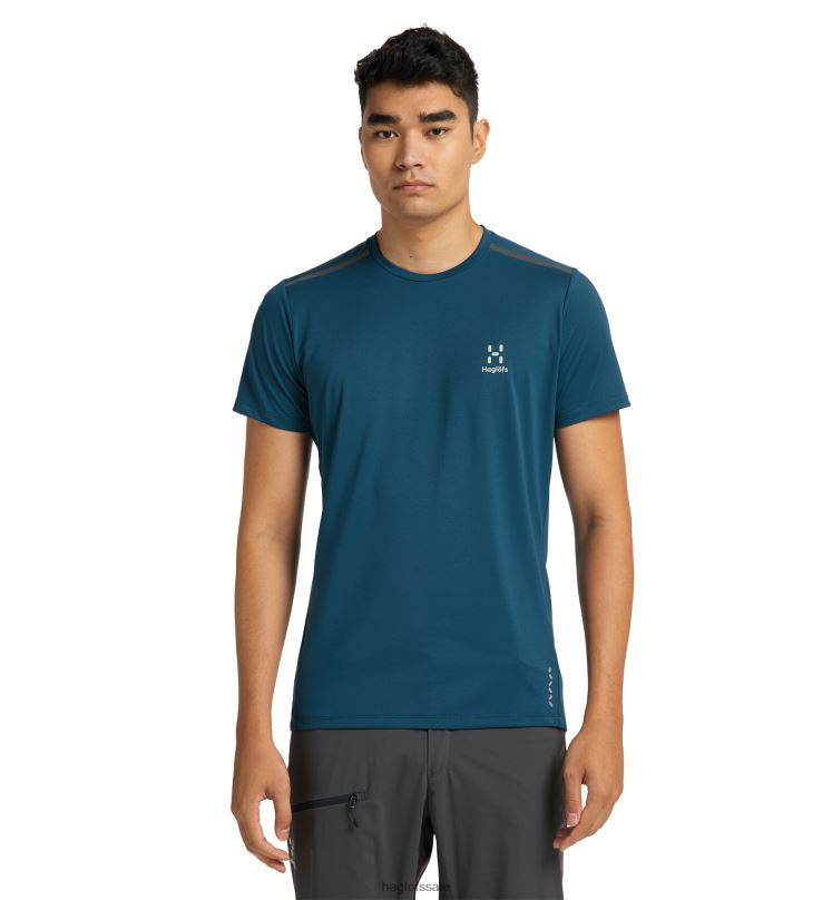 Dark Ocean Men Haglofs L.I.M Tech Tee Tops ZXT0L250