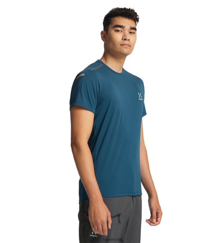 Dark Ocean Men Haglofs L.I.M Tech Tee Tops ZXT0L250