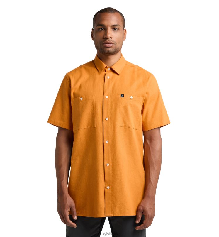 Desert Yellow Men Haglofs Curious Hemp SS Shirt Tops ZXT0L252