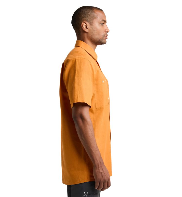 Desert Yellow Men Haglofs Curious Hemp SS Shirt Tops ZXT0L252