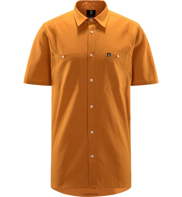 Desert Yellow Men Haglofs Curious Hemp SS Shirt Tops ZXT0L252
