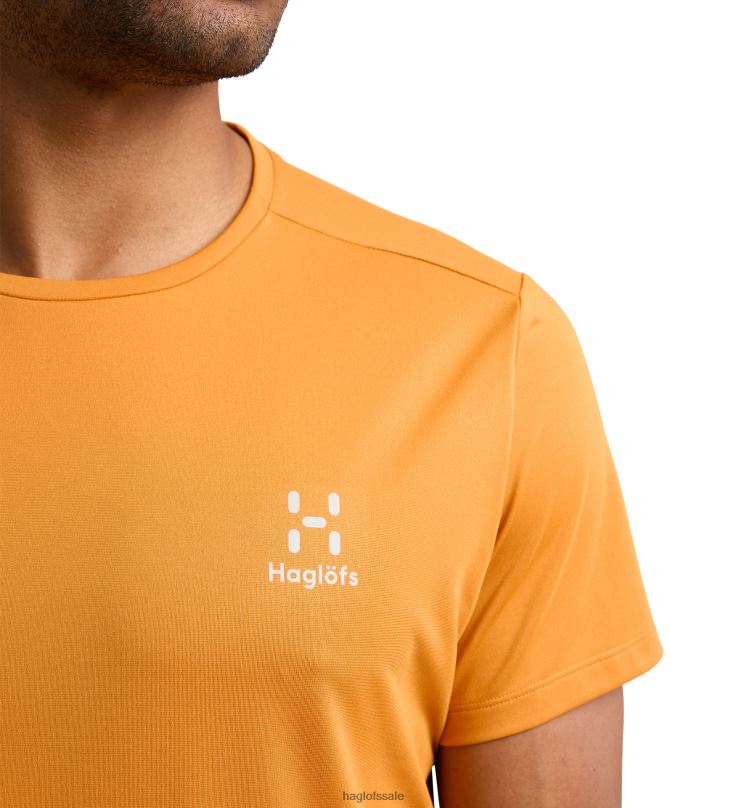 Desert Yellow Men Haglofs L.I.M Tech Tee Tops ZXT0L249