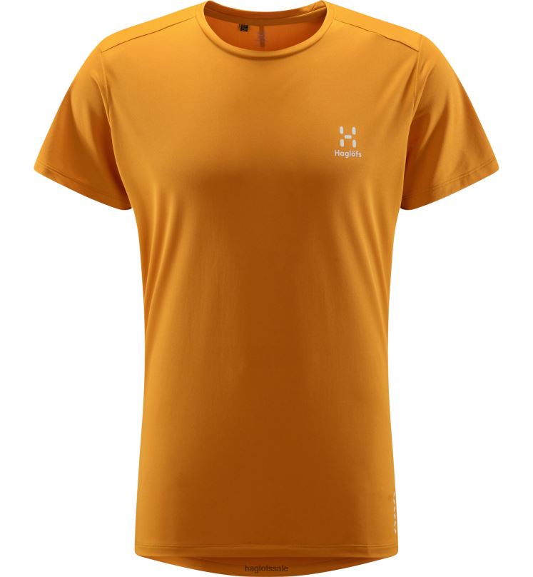 Desert Yellow Men Haglofs L.I.M Tech Tee Tops ZXT0L249