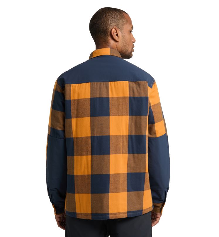 Desert Yellow/Tarn Blue Men Haglofs Insulated Timmer Shirt Tops ZXT0L257
