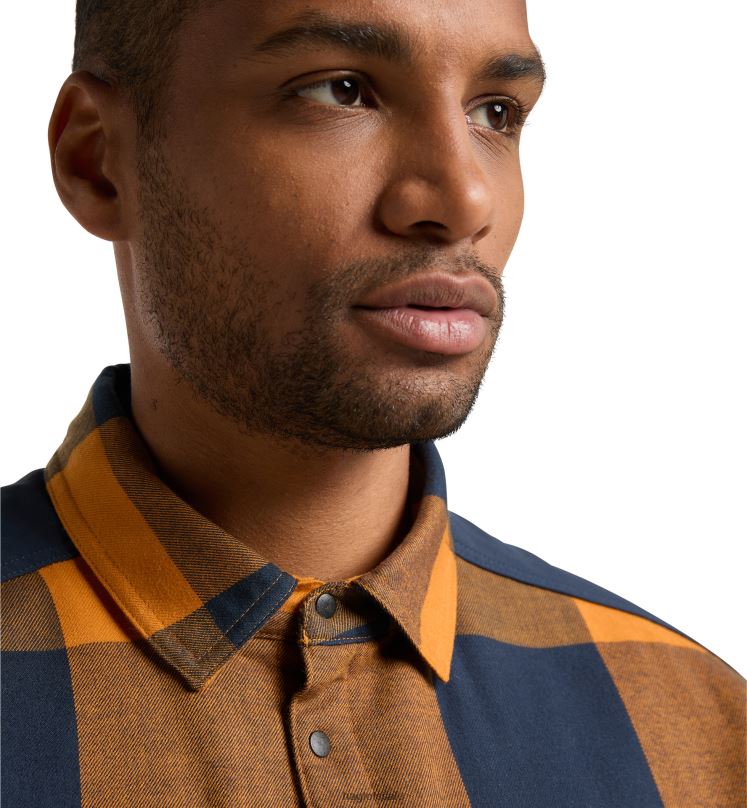 Desert Yellow/Tarn Blue Men Haglofs Insulated Timmer Shirt Tops ZXT0L257