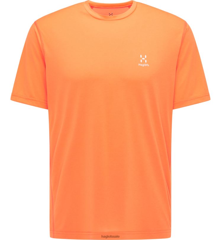 Flame Orange Men Haglofs Ridge Tee Tops ZXT0L262