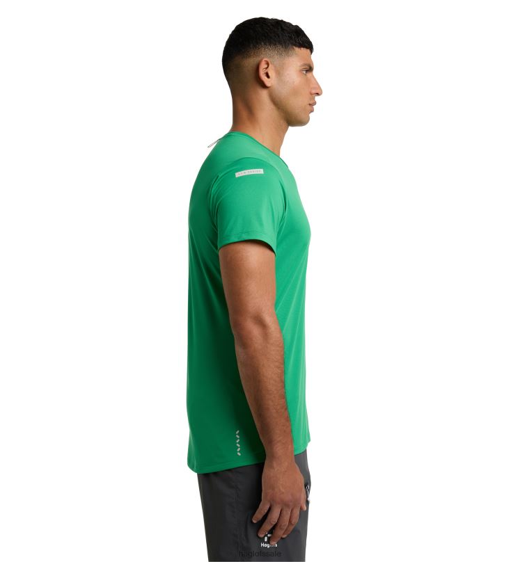 Jelly Green Men Haglofs L.I.M Tech Tee Tops ZXT0L251