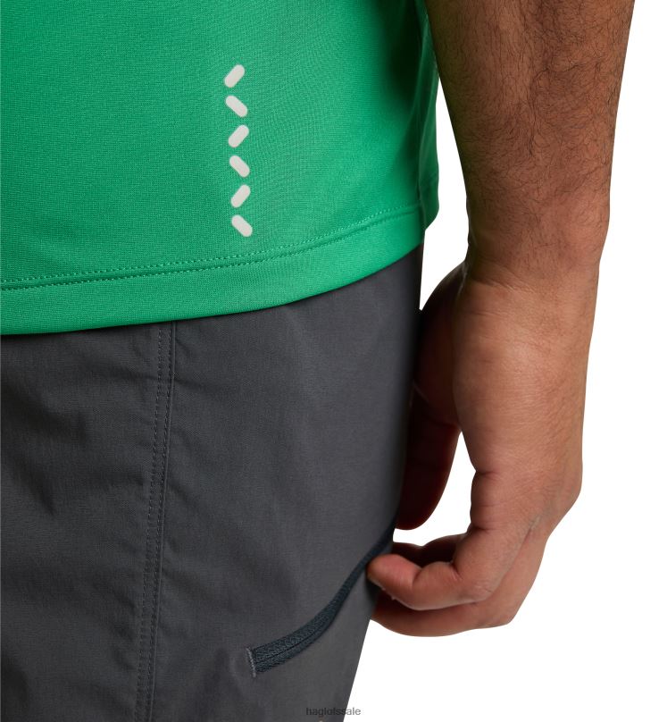 Jelly Green Men Haglofs L.I.M Tech Tee Tops ZXT0L251