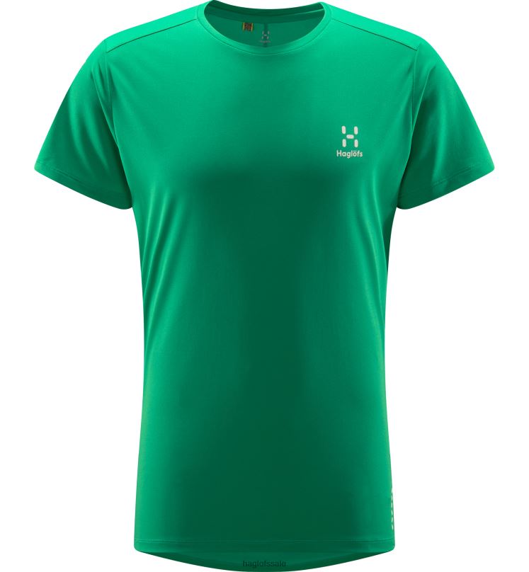 Jelly Green Men Haglofs L.I.M Tech Tee Tops ZXT0L251