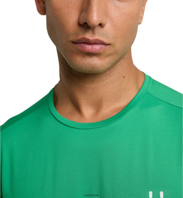 Jelly Green Men Haglofs L.I.M Tech Tee Tops ZXT0L251