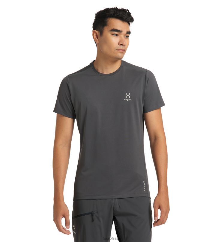 Magnetite Men Haglofs L.I.M Tech Tee Tops ZXT0L246