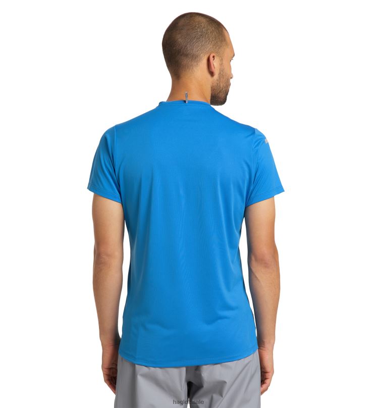 Nordic Blue Men Haglofs L.I.M Tech Tee Tops ZXT0L265